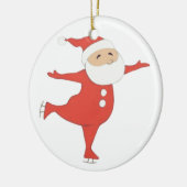 Weihnachtsmann-Eislauf {Verzierung} FERTIGEN Keramikornament (Links)