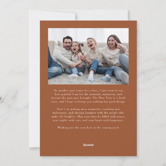 Weihnachtsmann Elegante Terracotta Weihnachten Fot (Rückseite)