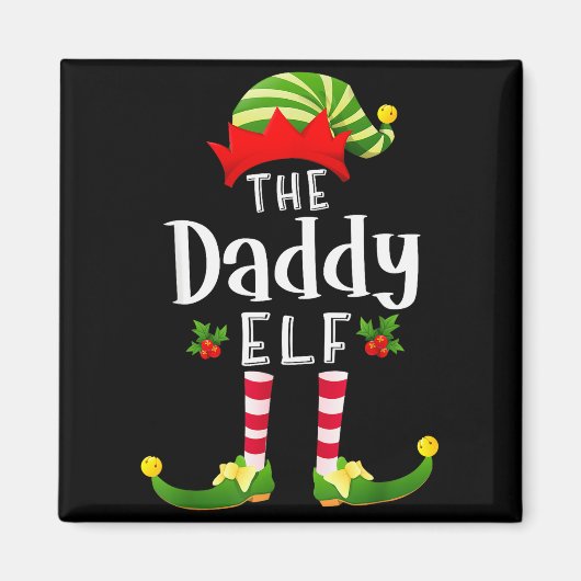 Weihnachtsmann-Elf passende Schlafanzug-Weihnachts Magnet (Vorne)