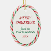 Weihnachtsmann Elf Weihnachts Candy Strip Ornament (Hinten)