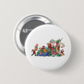 Weihnachtsmann, Elfe und Spielwaren für Button (Vorne & Hinten)