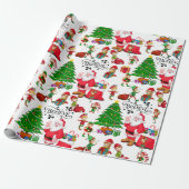 Weihnachtsmann & Elfen am Heiligen Abend - Glauben Geschenkpapier (Ungerollt)