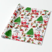 Weihnachtsmann & Elfen am Heiligen Abend Lieferung Geschenkpapier (Ungerollt)