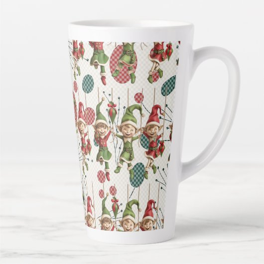 Weihnachtsmann-Elfen-Latte-Mug Milchtasse (Rechts)