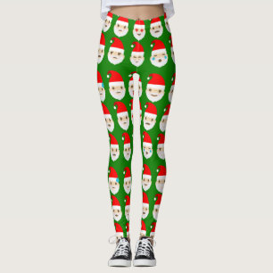 weihnachtsmann-emoji-emoticons-leggings leggings