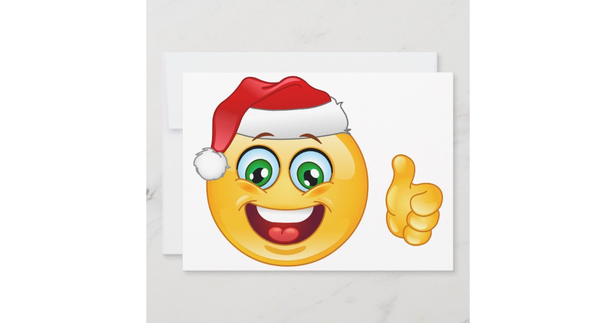 Weihnachtsmann Emoji Feiertagskarte Zazzle De