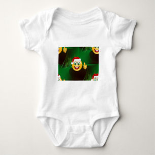 weihnachtsmann-emojis baby strampler