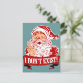 Weihnachtsmann existiert nicht feiertagspostkarte (Stehend Vorderseite)