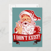 Weihnachtsmann existiert nicht feiertagspostkarte (Vorne/Hinten)