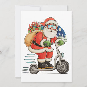 Weihnachtsmann fährt Roller Weihnachten passende F