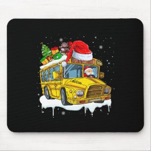 Weihnachtsmann fährt Schulbus Weihnachtsbaum Bunte Mousepad
