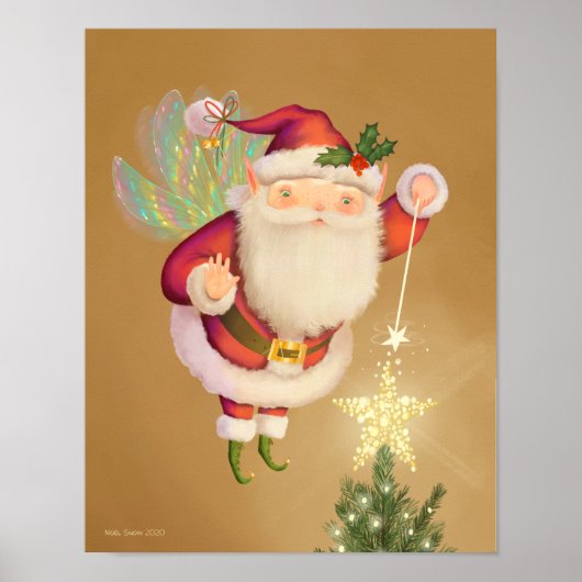 Weihnachtsmann-Fairy-Kunstdrucke Poster (Vorne)