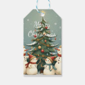 Weihnachtsmann-Familie Weihnachtskollektion Geschenkanhänger (Vorderseite)