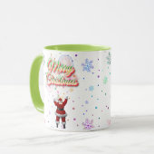 Weihnachtsmann - farbenfrohe Weihnachtsfeier Tasse (Vorderseite Links)