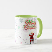 Weihnachtsmann - farbenfrohe Weihnachtsfeier Tasse (VorderseiteRechts)