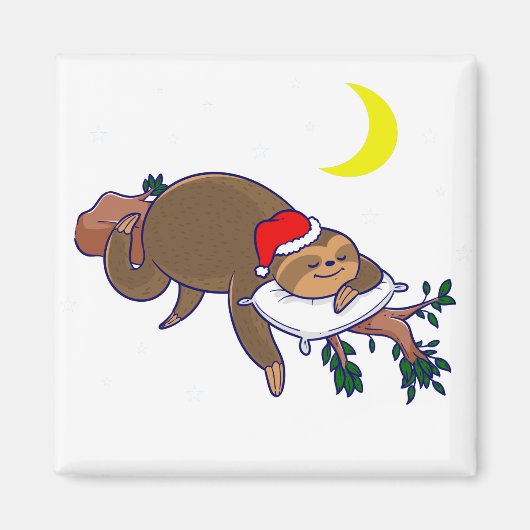 weihnachtsmann faultier weihnachten magnet (Vorne)