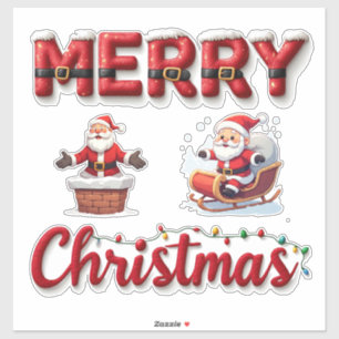 🎅 Weihnachtsmann-Feier-Sticker 🎁 Aufkleber