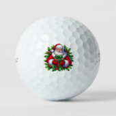 Weihnachtsmann-Feiertag Golfball (Vorderseite)