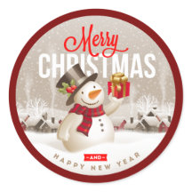 Weihnachtsmann-Feiertags-Aufkleber – Frohe Weihnac