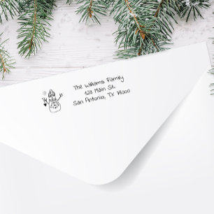 Weihnachtsmann-Feiertags-Rücksendeadresse Permastempel
