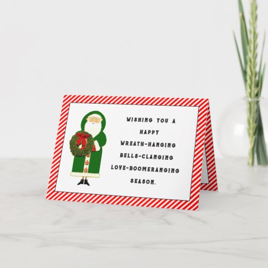 Weihnachtsmann Feiertagskarte (Vorderseite)