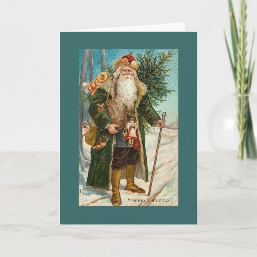 Weihnachtsmann Feiertagskarte (Vorderseite)
