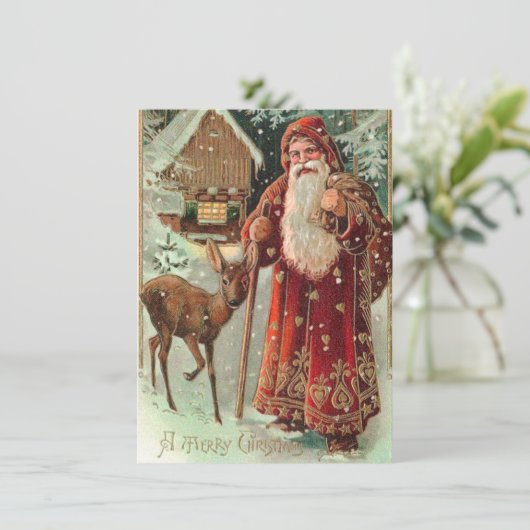 Weihnachtsmann Feiertagskarte (Stehend Vorderseite)