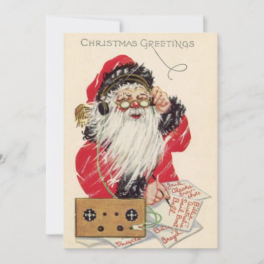 Weihnachtsmann Feiertagskarte (Vorderseite)