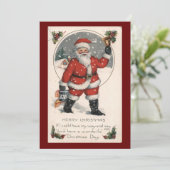 Weihnachtsmann Feiertagskarte (Stehend Vorderseite)