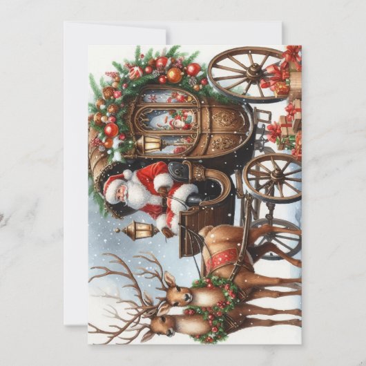 Weihnachtsmann Feiertagskarte (Vorderseite)