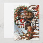 Weihnachtsmann Feiertagskarte (Vorne/Hinten)