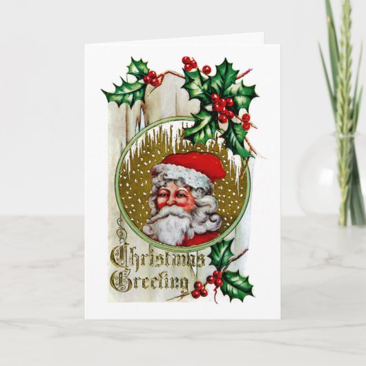 Weihnachtsmann Feiertagskarte (Vorderseite)
