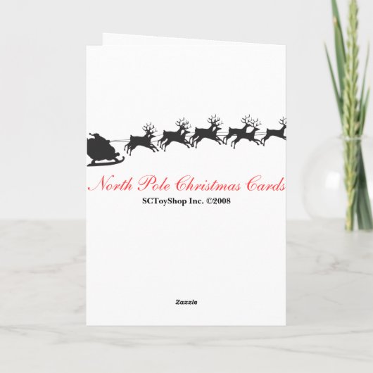 Weihnachtsmann Feiertagskarte (Rückseite)