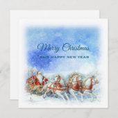 Weihnachtsmann Feiertagskarte (Vorne/Hinten)