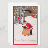 Weihnachtsmann Feiertagskarte (Vorne/Hinten)