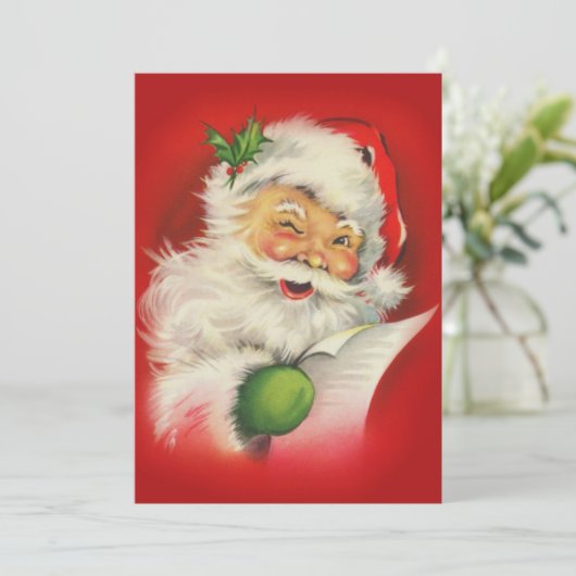 Weihnachtsmann Feiertagskarte (Stehend Vorderseite)
