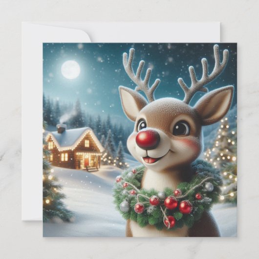 Weihnachtsmann Feiertagskarte (Vorderseite)