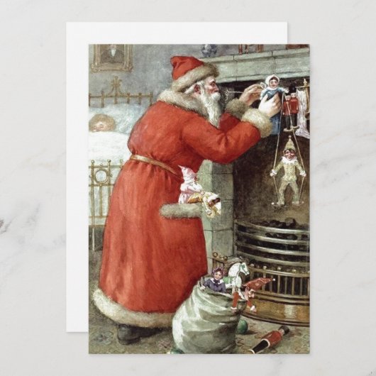 Weihnachtsmann Feiertagskarte (Vorne/Hinten)