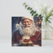 Weihnachtsmann  feiertagskarte (Stehend Vorderseite)