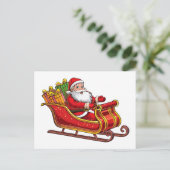 Weihnachtsmann Feiertagspostkarte (Stehend Vorderseite)