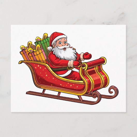 Weihnachtsmann Feiertagspostkarte (Vorderseite)