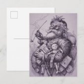 Weihnachtsmann Feiertagspostkarte (Vorne/Hinten)