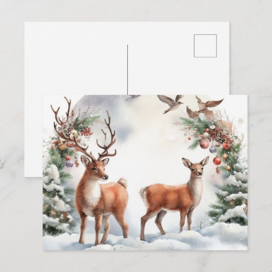 Weihnachtsmann Feiertagspostkarte (Vorne/Hinten)