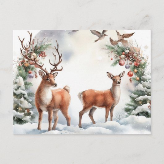 Weihnachtsmann Feiertagspostkarte (Vorderseite)