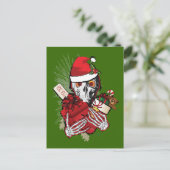 Weihnachtsmann Feiertagspostkarte (Stehend Vorderseite)