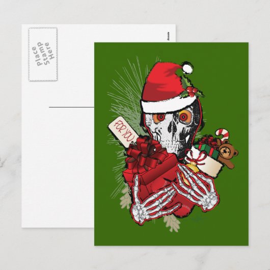 Weihnachtsmann Feiertagspostkarte (Vorne/Hinten)