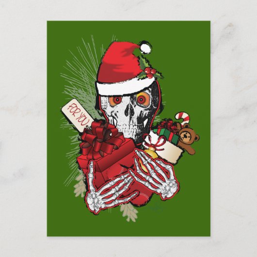 Weihnachtsmann Feiertagspostkarte (Vorderseite)