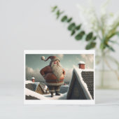 Weihnachtsmann Feiertagspostkarte (Stehend Vorderseite)