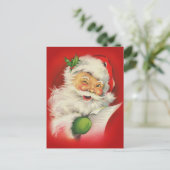 Weihnachtsmann Feiertagspostkarte (Stehend Vorderseite)