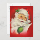 Weihnachtsmann Feiertagspostkarte (Vorne/Hinten)